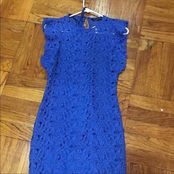 white christmas dresses Crochet Blue Long Dress  VETCHY